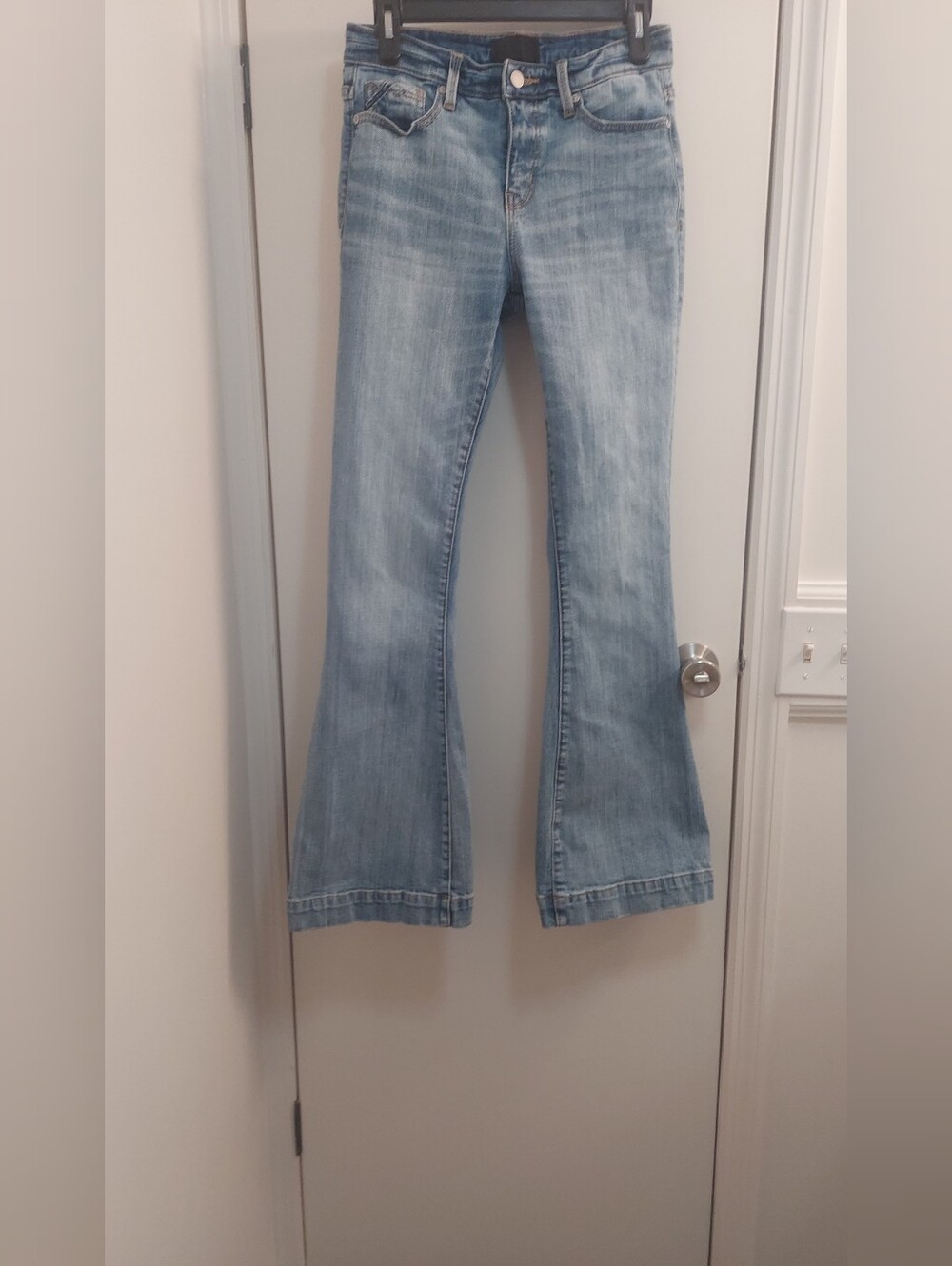 Buckle Light Wash Flare Jeans